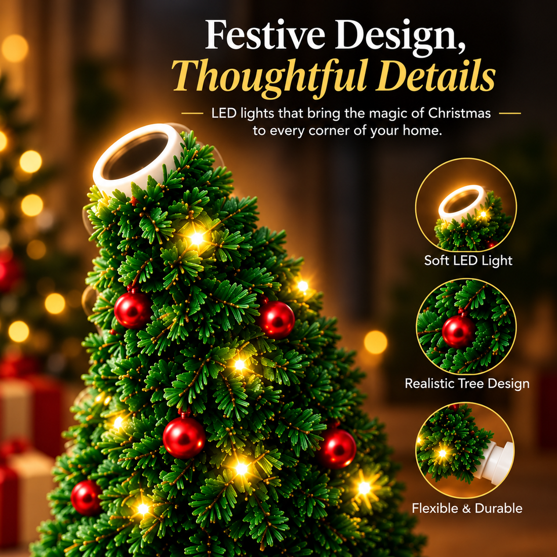 JinglyGlow™ Christmas Projector